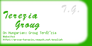 terezia groug business card